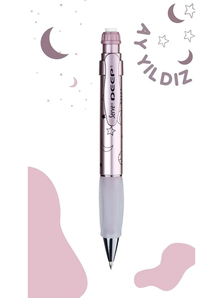 Serve Deep Versatil Metalik Rose Sky Uzay Temalı Kalem 0.7 Mm (3731) - 2