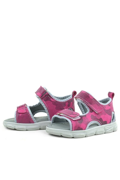 Rakerplus Wisps Hakiki Deri Pembe Kamuflaj Bebek Sandalet - 5