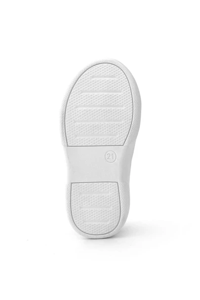 Rakerplus Hakiki Deri Haki Yeşil Krem Rengi Cırtlı Bebek Ayakkabı - Resim 9