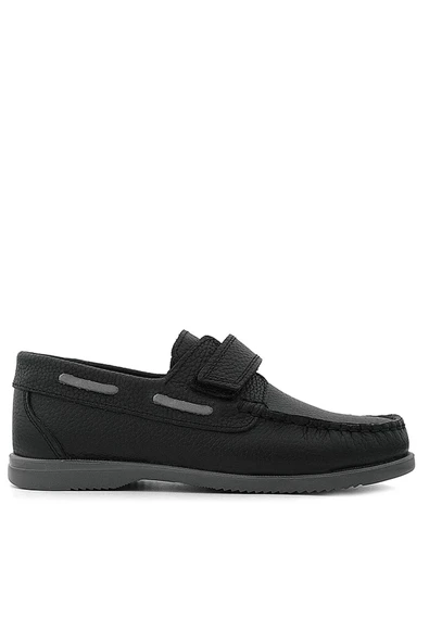 Rakerplus Simurg Hakiki Deri Siyah Erkek Çocuk Ayakkabı - Resim 3