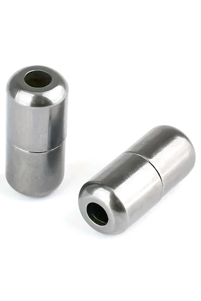 Vidalı Gümüş Renk 5 Çift Ayakkabı Bağcık Ucu - Resim 2