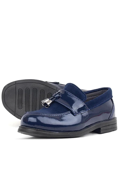 Rakerplus Lacivert Rugan Loafer Erkek Bebek Ayakkabı - 6
