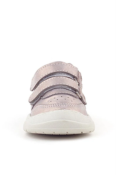 Rakerplus Schaggy Hakiki Deri Parlak Pudra Mor Bebek Spor Ayakkabı - Resim 4