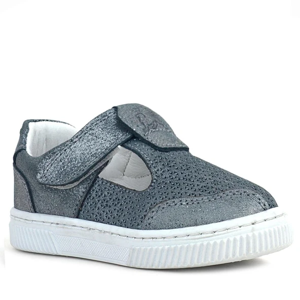 Rakerplus Bheem Hakiki Deri Gümüş Simli Cırtlı Bebek Sneaker Sandalet - 2