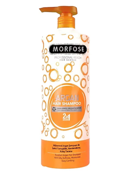 Morfose Argan Şampuan – 1000 ml | Kırılgan ve Zarar Görmüş Saçlar İçin Onarıcı & Nemlendirici Saç Bakımı