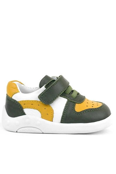 Rakerplus Hakiki Deri Haki Sarı Anatomik Bebek Spor Ayakkabı - Resim 2