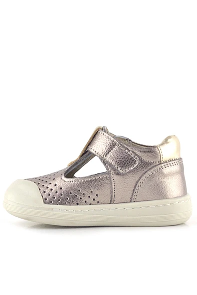 Rakerplus Shaun Hakiki Deri Altın Cırtlı Anatomik Kız Bebek Sandalet - 5