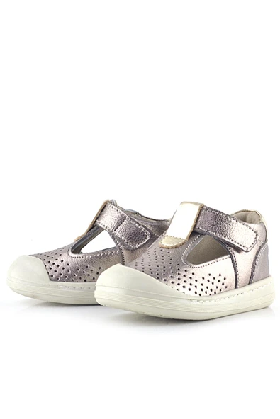 Rakerplus Shaun Hakiki Deri Altın Cırtlı Anatomik Kız Bebek Sandalet - 6