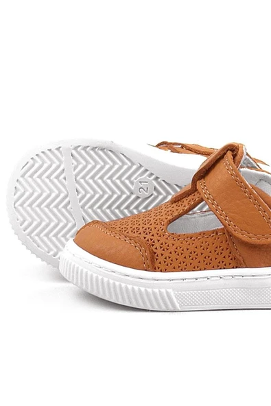 Rakerplus Bheem Hakiki Deri Turuncu Cırtlı Bebek Sneaker Sandalet - 8