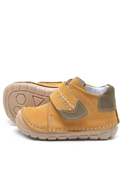 Rakerplus Popeye Hakiki Deri Taba İlk Adım Unisex Bebek Ayakkabısı - Resim 8