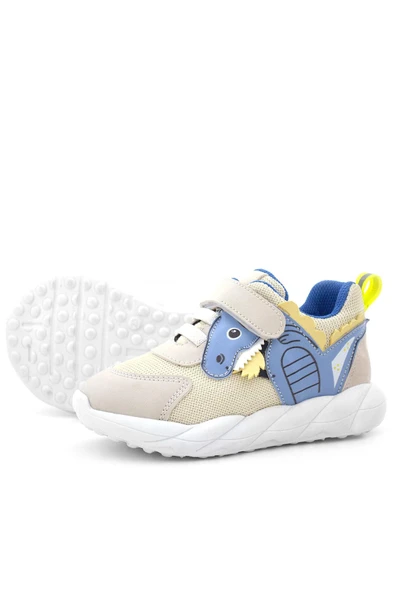 Rakerplus Barefoot Krem Dinazorlu Cırtlı Lastikli Çocuk Spor Ayakkabı - 8