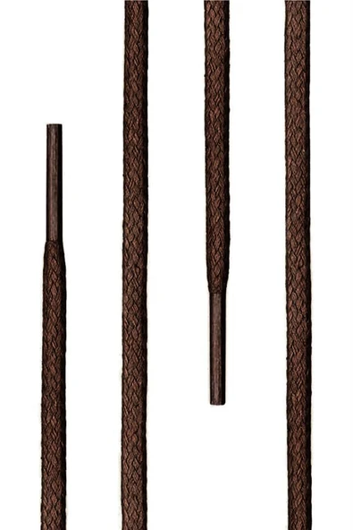 60 Cm 4 MM Kahverengi Yuvarlak 1 Çift Ayakkabı Bağcığı - Resim 2