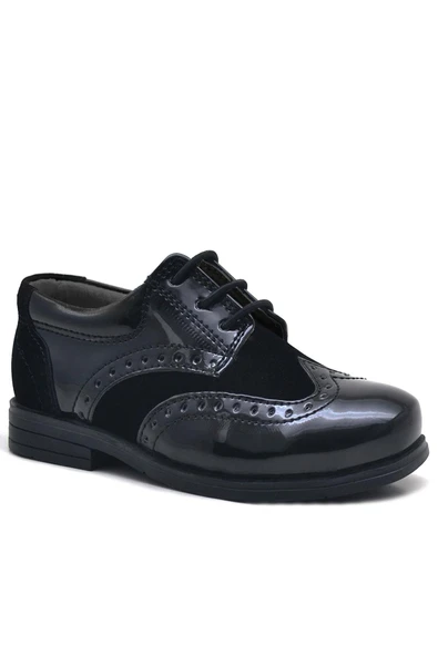 Rakerplus Titan Rugan Bağcıklı Klasik Erkek Bebek Abiye Ayakkabı - Resim 7