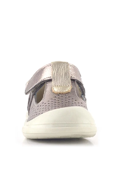 Rakerplus Shaun Hakiki Deri Altın Cırtlı Anatomik Kız Bebek Sandalet - 4