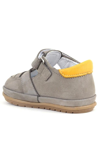 Rakerplus Muppet Hakiki Deri Kum Rengi Cırtlı Anatomik Bebek Sandalet Ayakkabı - 3