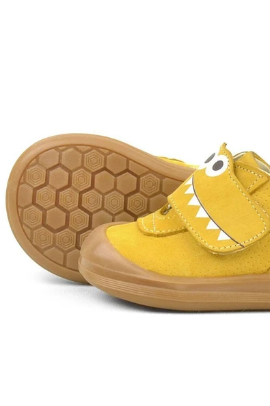 Rakerplus Dino Hakiki Deri Sarı Yüksek Bilekli Bebek Ayakkabı - Resim 8