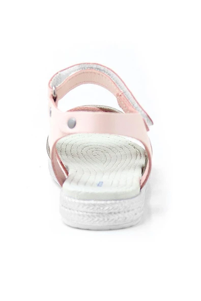 Artico Alexia Hakiki Deri Vaketa Pembe Kız Bebek Sandalet - 3