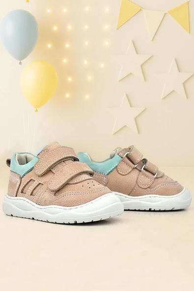 Rakerplus Schaggy Hakiki Deri Pudra Bebek Spor Ayakkabı ürün görseli