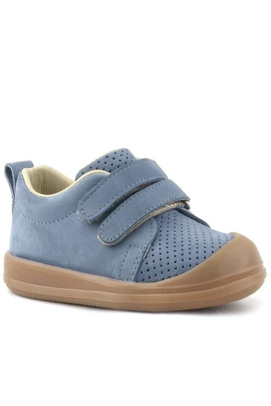 Rakerplus Sonic Hakiki Deri Gri Cırtlı Anatomik Bebek Spor Ayakkabı Sneaker ürün görseli