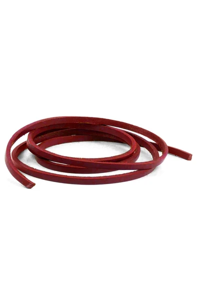 Hakiki Deri Kırmızı 5 MM 1 Çift 100 CM Ayakkabı Bağcığı - Resim 2