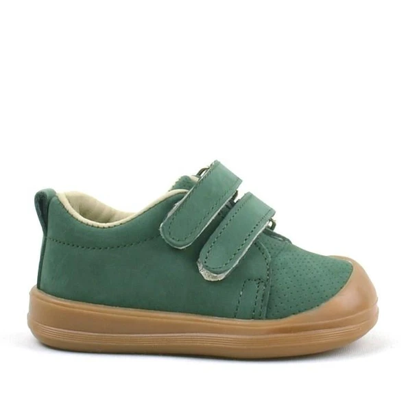 Rakerplus Sonic Hakiki Deri Yeşil Cırtlı Anatomik Bebek Spor Ayakkabı Sneaker - 2