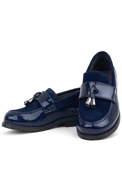Rakerplus Lacivert Rugan Loafer Erkek Bebek Ayakkabı - 5