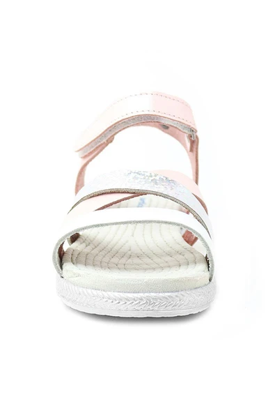 Artico Alexia Hakiki Deri Vaketa Pembe Kız Bebek Sandalet - 5