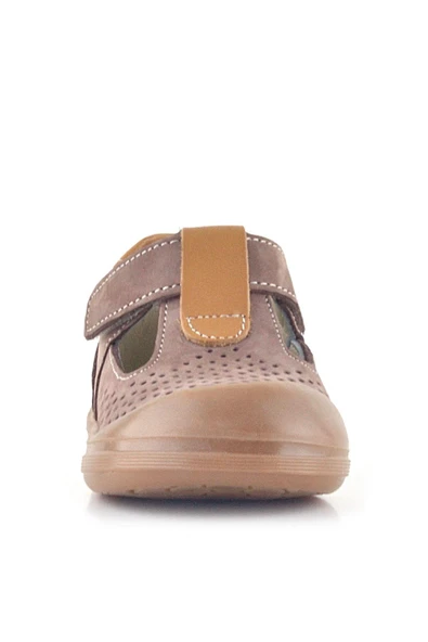 Rakerplus Shaun Hakiki Deri Kum Taba Cırtlı Anatomik Bebek Sandalet - 3