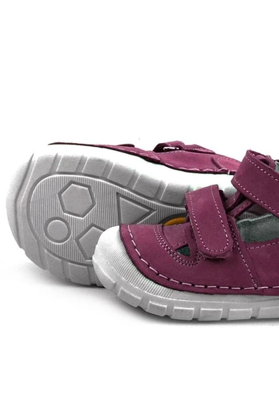 Rakerplus Ruby Hakiki Deri Mor Yazlık İlk Adım Ayakkabısı - 6