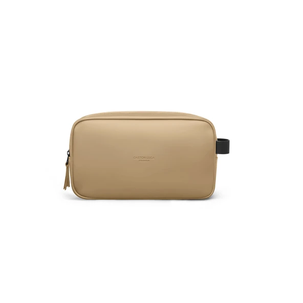 Gaston Luga Spläsh Toiletry Double Zipped Bag - Latte - 1