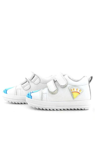 Rakerplus Tbons Özel Tasarım Scrat Hakiki Deri Beyaz İlk Adım Ayakkabısı - Resim 6