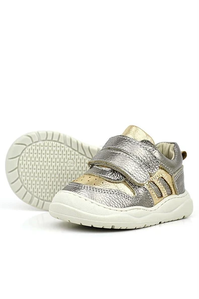 Rakerplus Schaggy Hakiki Deri Gold Bebek Spor Ayakkabı - Resim 5