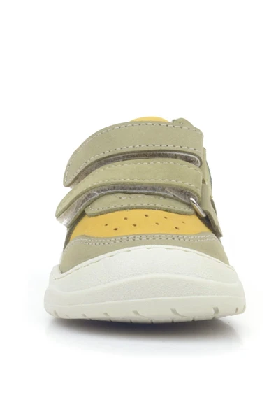 Rakerplus Schaggy Hakiki Deri Sarı Yeşil Bebek Spor Ayakkabı - 3