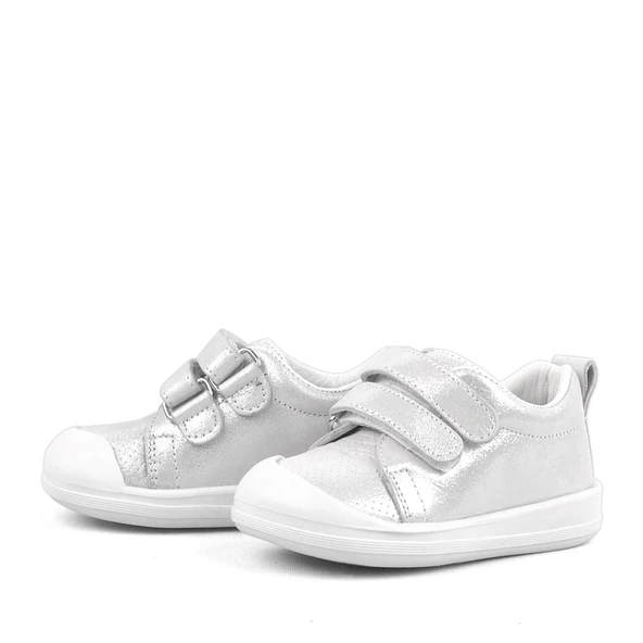 Rakerplus Sonic Hakiki Deri Beyaz Işıltılı Anatomik Bebek Spor Ayakkabı - Resim 5