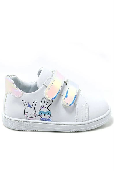 Artico Miclou Beyaz Cırtlı Kız Bebek Spor Ayakkabı - Resim 2
