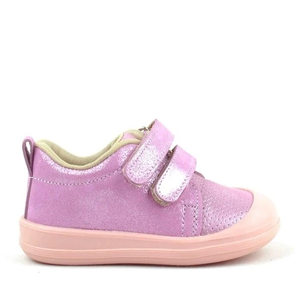Rakerplus Sonic Hakiki Deri Pembe Işıltılı Anatomik Bebek Spor Ayakkabı - Resim 9