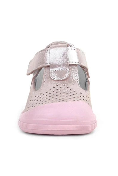 Rakerplus Shaun Hakiki Deri Pembe Simli Cırtlı Anatomik Bebek Sandalet Ayakkabı - 3