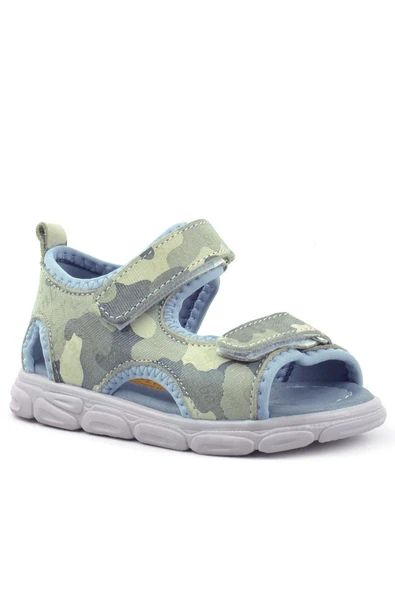 Rakerplus Wisps Hakiki Deri Bej Kamuflaj Bebek Sandalet