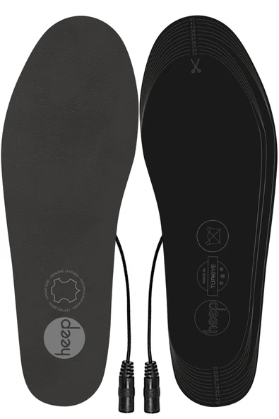 Elektrikli Taşınabilir Kablolu 35-45 Numara Deri Gri Isıtıcılı Ayakkabı Tabanlığı - 2