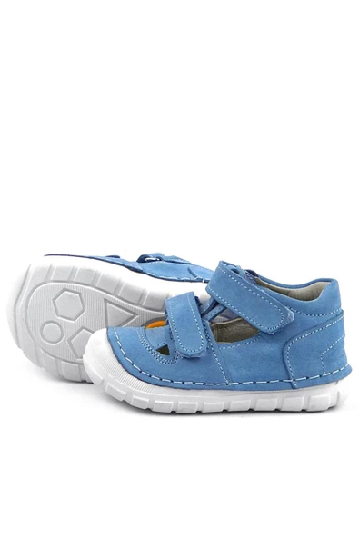 Rakerplus Ruby Hakiki Deri Mavi Yazlık İlk Adım Ayakkabısı - 5