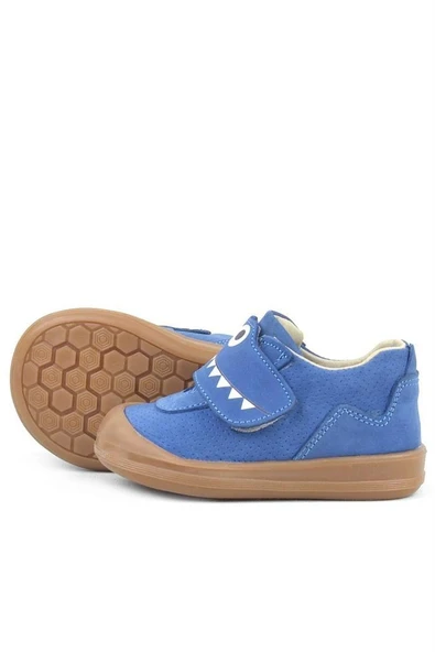 Rakerplus Dino Hakiki Deri Lacivert Yüksek Bilekli Bebek Ayakkabı - Resim 7