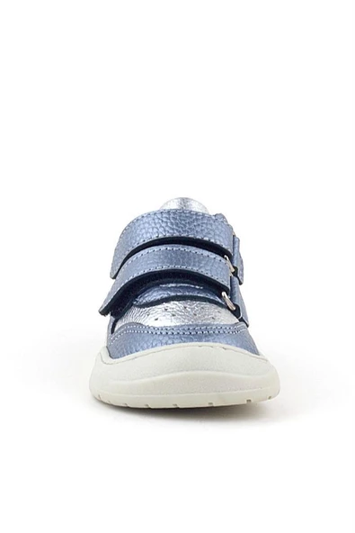 Rakerplus Schaggy Hakiki Deri Metalik Mavi Gümüş Bebek Spor Ayakkabı - Resim 12