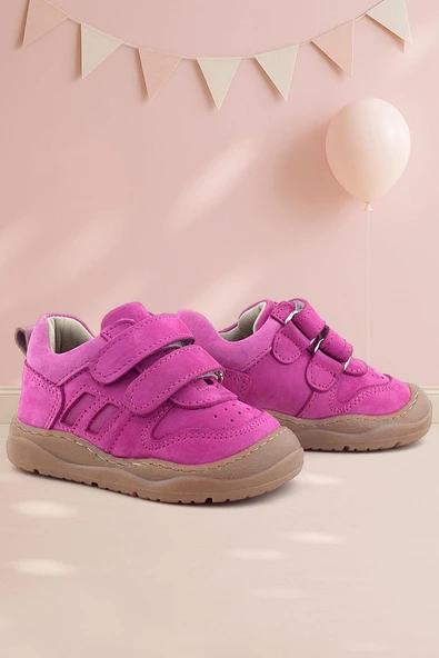 Rakerplus Schaggy Hakiki Deri Fuşya Bebek Spor Ayakkabı ürün görseli