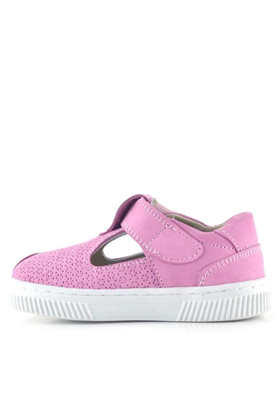 Rakerplus Bheem Hakiki Deri Pembe Cırtlı Yıldız Detaylı Bebek Sandalet - 4