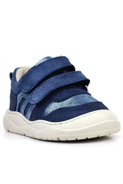 Rakerplus Schaggy Hakiki Deri Lacivert Parlak Bebek Spor Ayakkabı - Resim 10