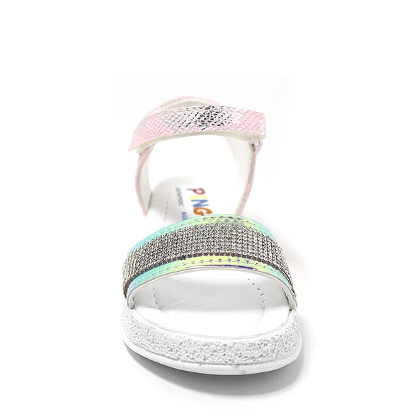Artico Pingu Gloria Pembe Taşlı Kız Çocuk Sandalet - Resim 4