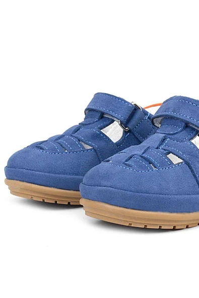Rakerplus Muppet Hakiki Deri Lacivert Cırtlı Anatomik Bebek Sandalet Ayakkabı - 7