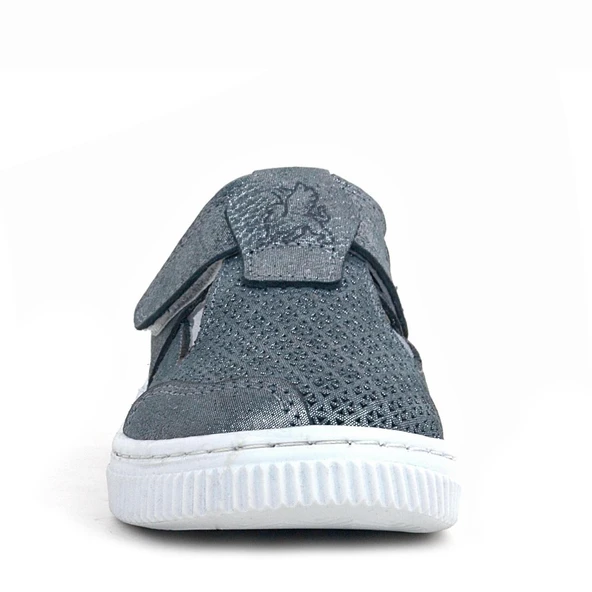 Rakerplus Bheem Hakiki Deri Gümüş Simli Cırtlı Bebek Sneaker Sandalet - 4