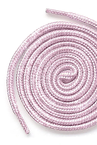 Pembe Beyaz Simli 5 MM Yuvarlak Bot Bağcığı - Resim 4