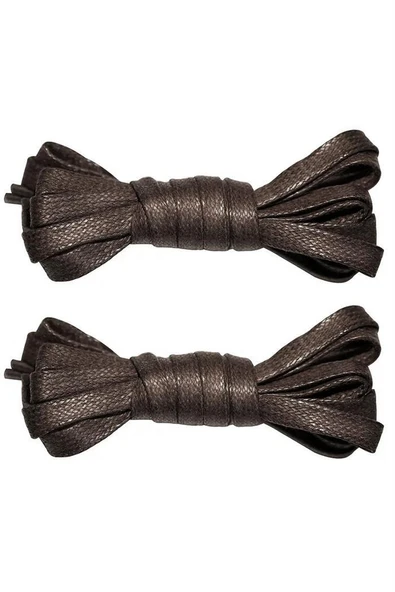 100 Cm Kahverengi Yassı Mumlu Ayakkabı Bağcığı ürün görseli